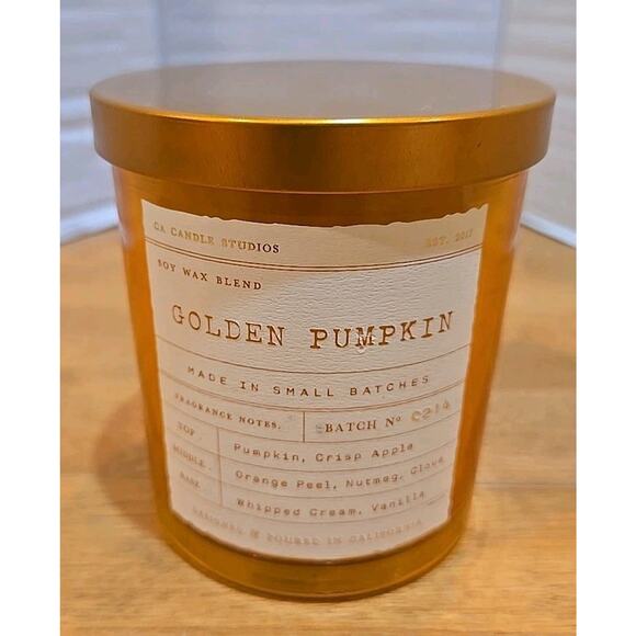 Leoben Co. Golden Pumpkin Scented Candle 9 oz Single Wick Vegan Wax USA Made - Picture 1 of 8
